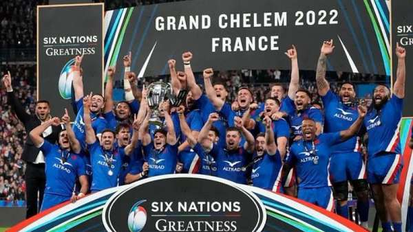 El festejo de Francia campeón del Seis Naciones